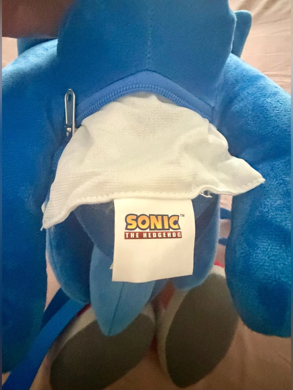Sonic the Hedgehog Plush Backpack NWOT